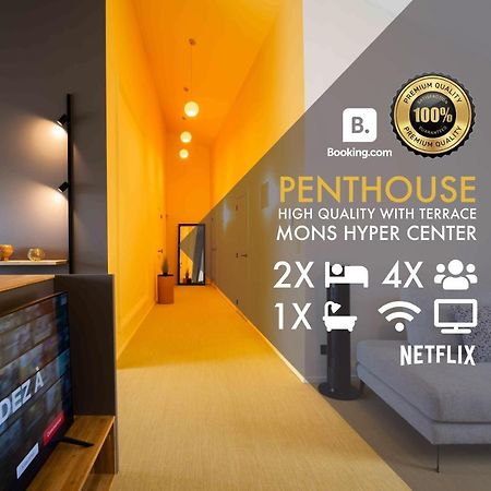 Luxury Penthouse & Terrace - Mons City Center エクステリア 写真