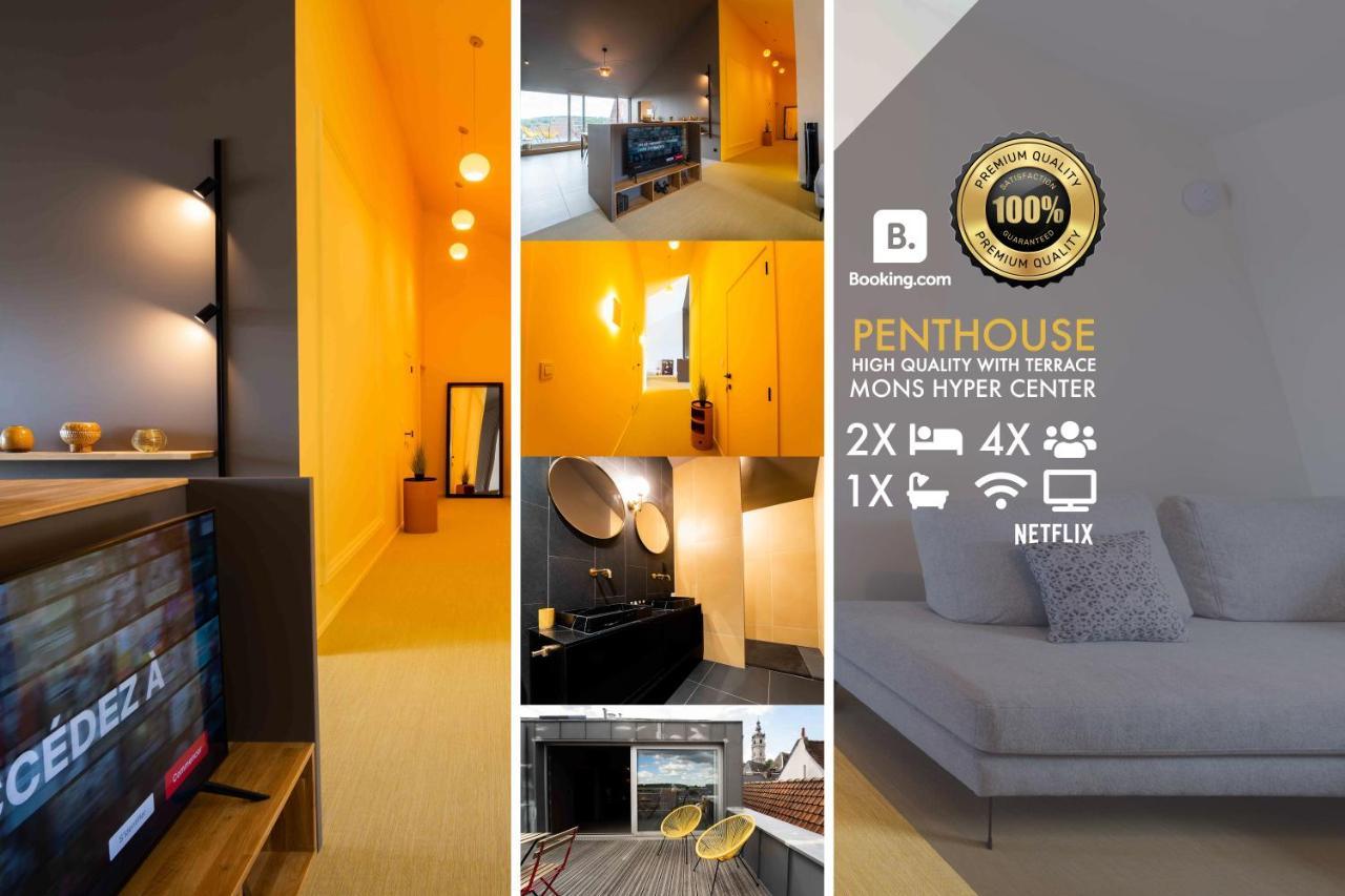 Luxury Penthouse & Terrace - Mons City Center エクステリア 写真